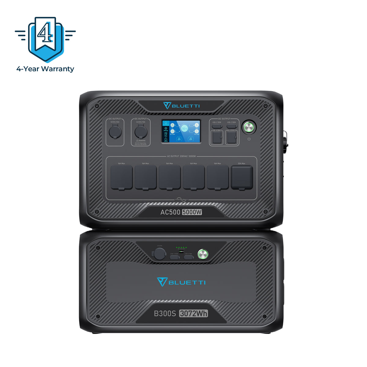 BLUETTI AC500+B300S Home Power Bank | 5,000 Wh 3,072 Wh