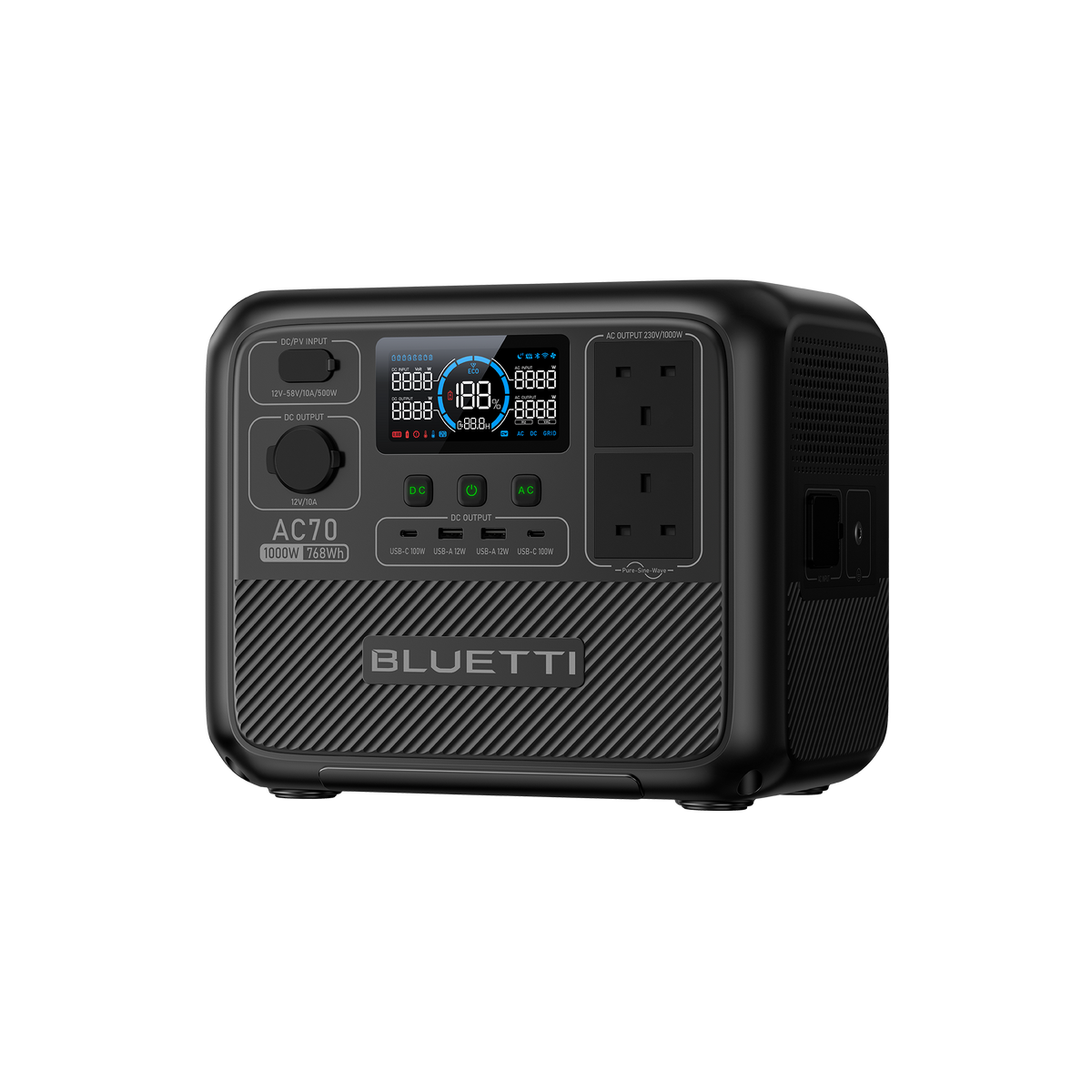 محطة الطاقة المحمولة BLUETTI AC70  | 1,000W 768Wh