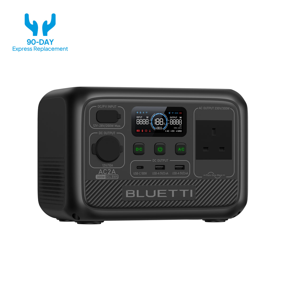 محطة الطاقة المحمولة BLUETTI AC2A | 300W 204Wh
