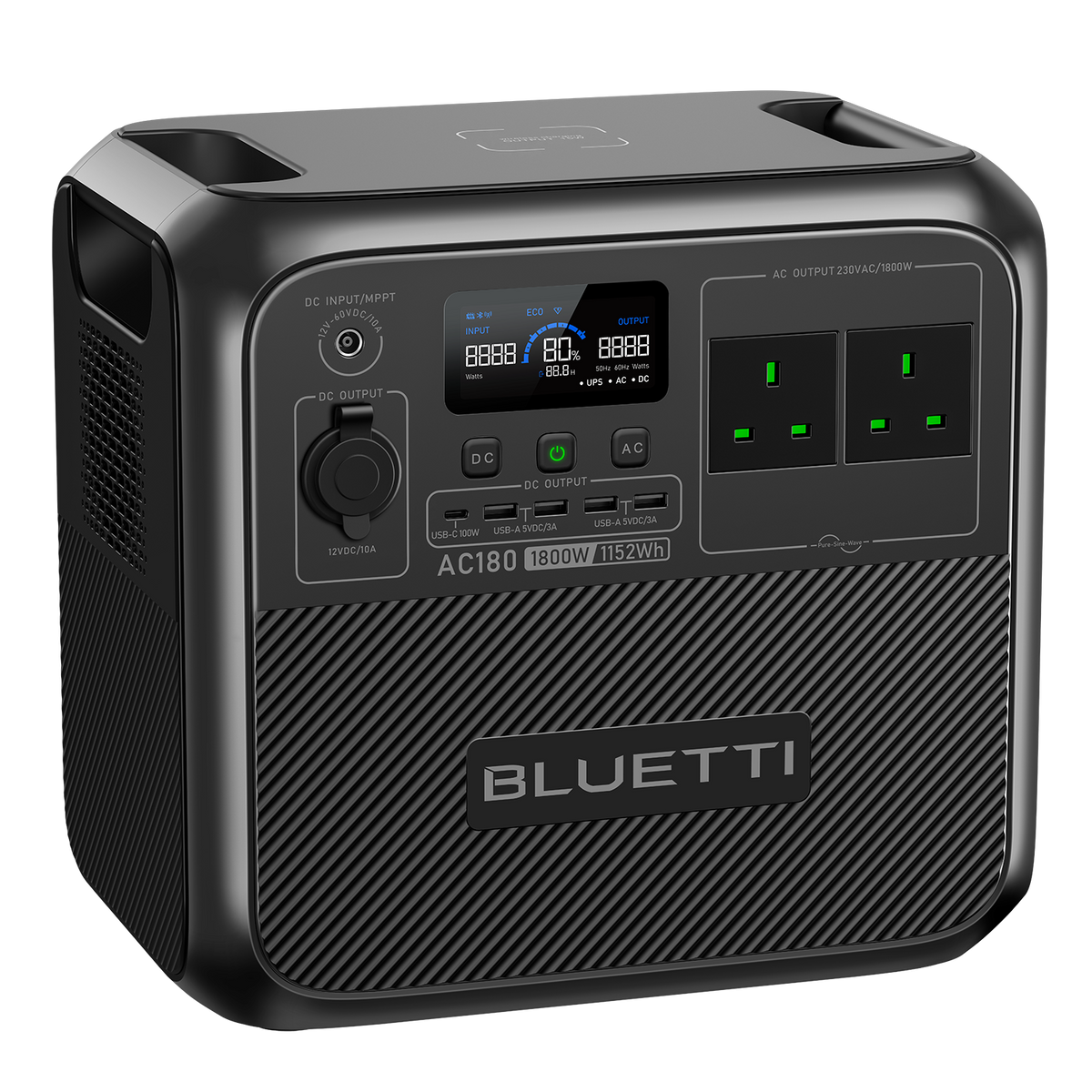 محطة الطاقة المحمولة BLUETTI AC180 | 1,800W 1,152Wh