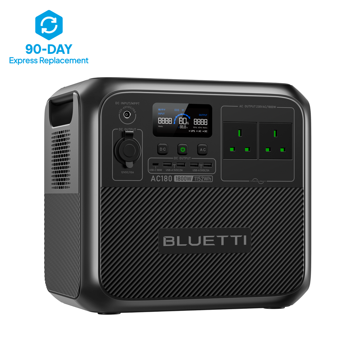 محطة الطاقة المحمولة BLUETTI AC180 | 1,800W 1,152Wh