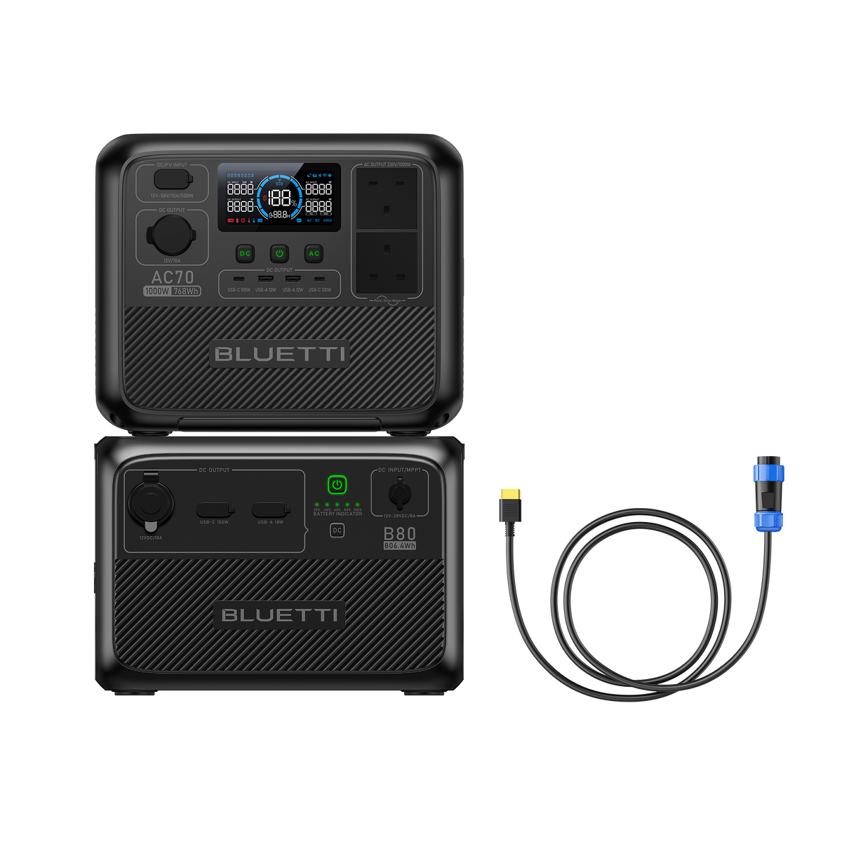 محطة الطاقة المحمولة BLUETTI AC70  | 1,000W 768Wh