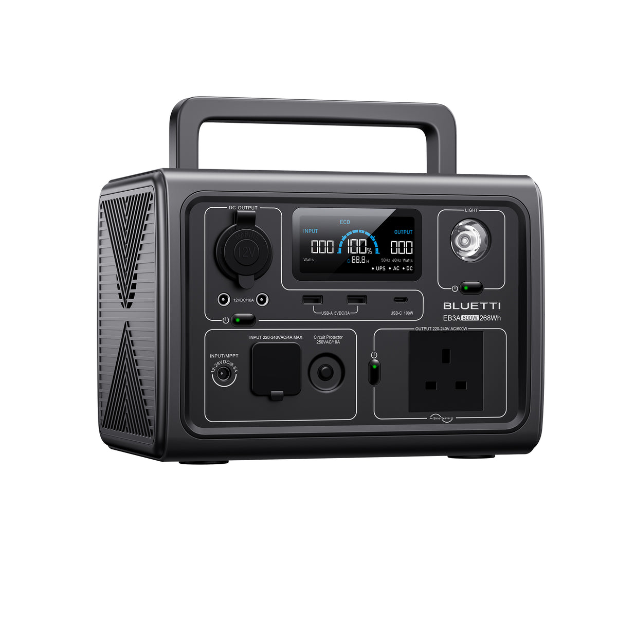 BLUETTI EB3A  محطة الطاقة المحمولة | 600 واط 268 واط ساعة