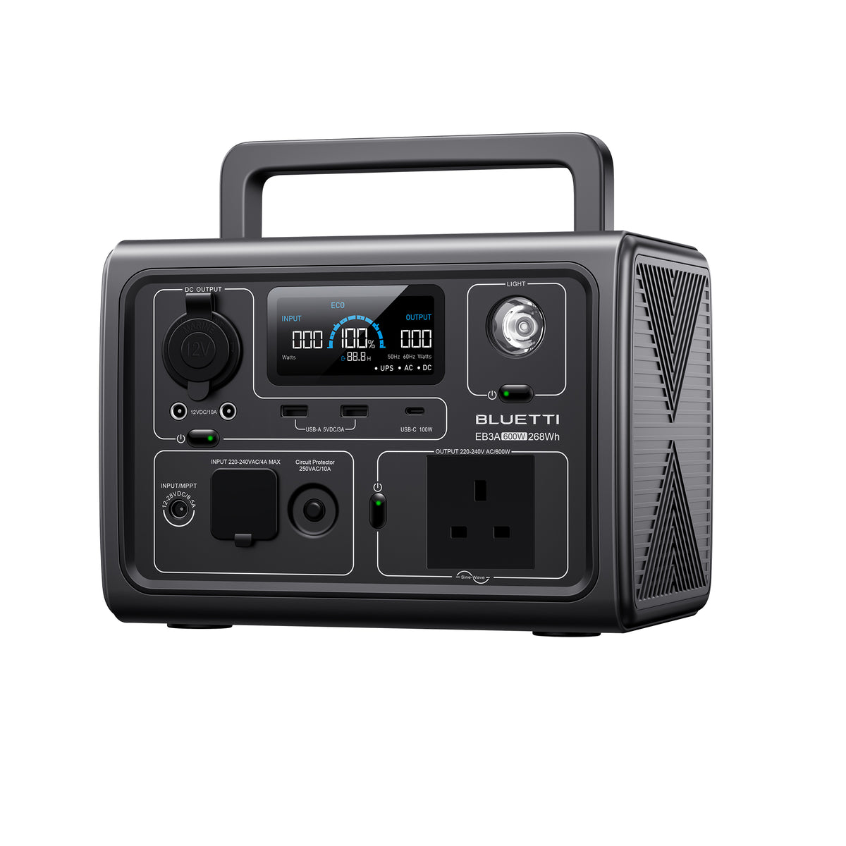 BLUETTI EB3A  محطة الطاقة المحمولة | 600 واط 268 واط ساعة